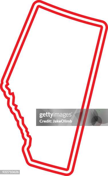 alberta outline - edmonton stock illustrations