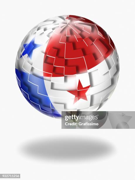ilustraciones, imágenes clip art, dibujos animados e iconos de stock de esfera de botón de panamá con bandera panameña aislado en blanco - bandera panameña
