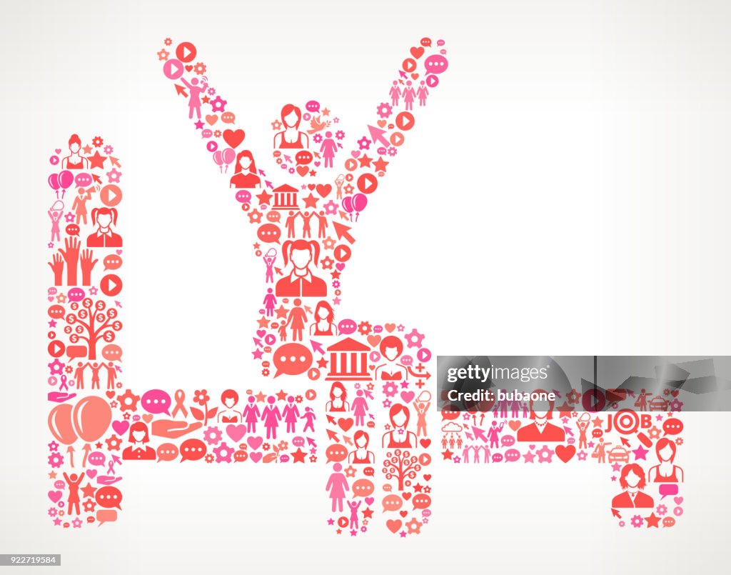 Waking Up Women's Rights and female empowerment Icon Pattern