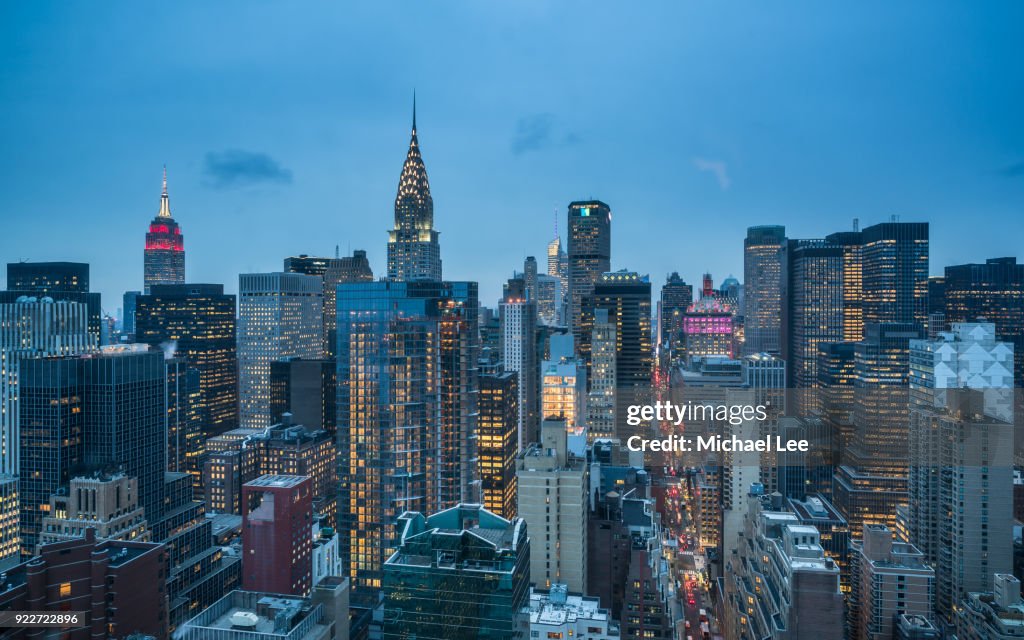 Aerial View of Midtown Manhattan - New York