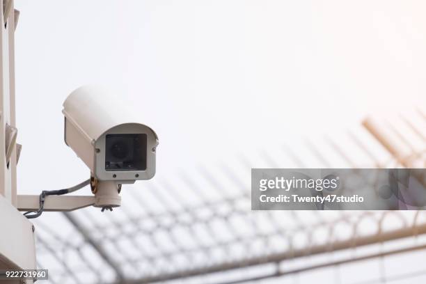 cctv, security camera in city - metropolitan police bildbanksfoton och bilder