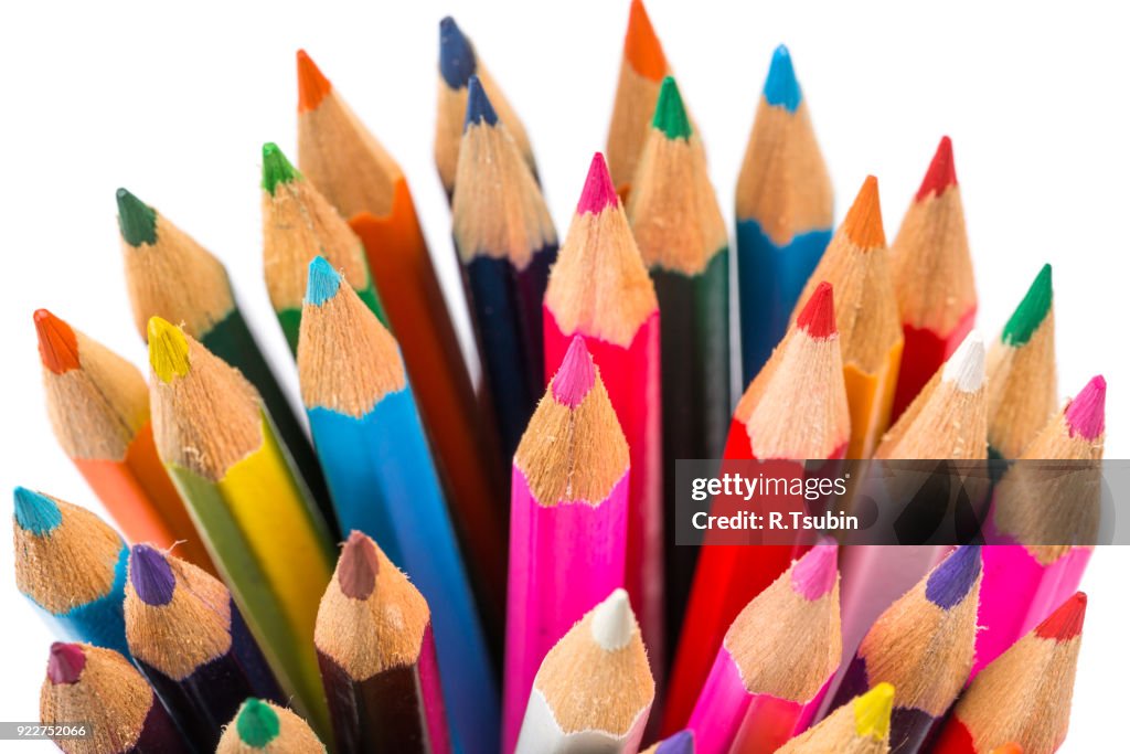 Color pencils isolated