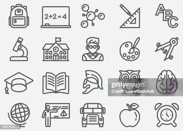 bildung-symbole - umhängetasche stock-grafiken, -clipart, -cartoons und -symbole