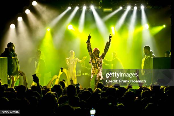 American rapper Jordan Terrell Carter aka Playboi Carti performs live on stage during a concert at the Festsaal Kreuzberg on February 20, 2018 in...