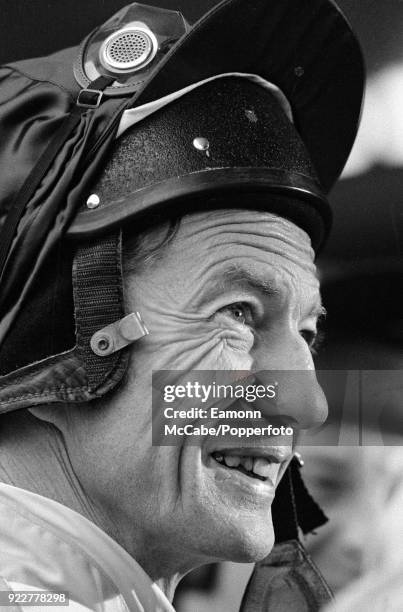 Portrait of jockey Lester Piggott at Sandown Races in 1984.