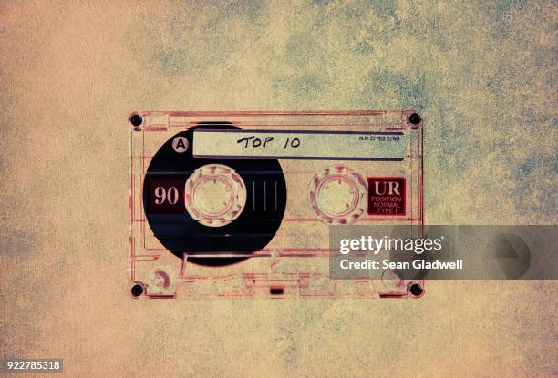 top ten collection - audio cassettes photos et images de collection