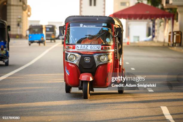 tuktuk taxi on the streets of colombo; sri lanka - tourism in the cultural capital of sri lanka stock pictures, royalty-free photos & images