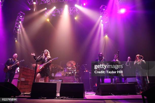 Derek Trucks, Susan Tedeschi, and the Tedeschi Trucks Band perform at The Capitol Theatre on February 21, 2018 in Pt Chester, New York.