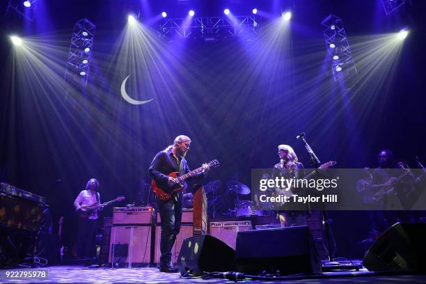 Derek Trucks and Susan Tedeschi of Tedeschi Trucks Band perform at The Capitol Theatre on February 21, 2018 in Pt Chester, New York.