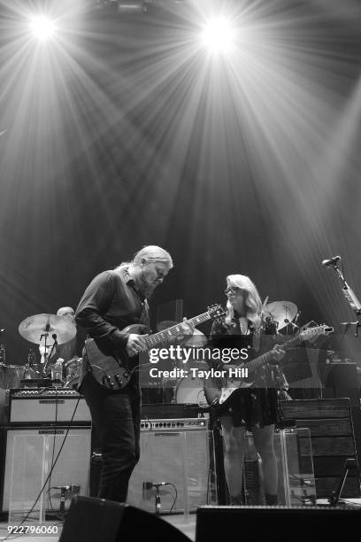 Derek Trucks and Susan Tedeschi of Tedeschi Trucks Band perform at The Capitol Theatre on February 21, 2018 in Pt Chester, New York.