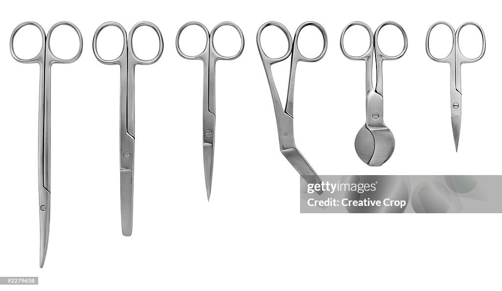 Variety of surgical scissors