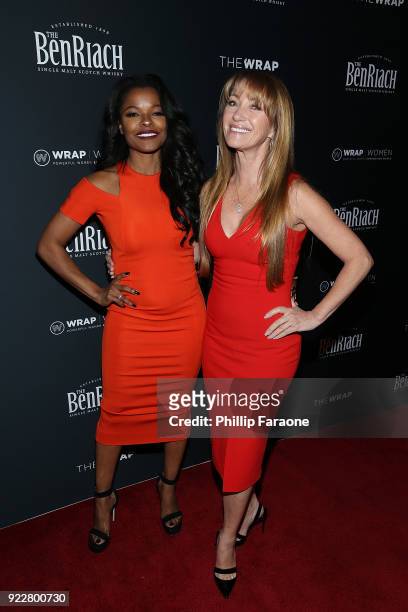 Keesha Sharp and Jane Seymour attend TheWrap's 2018 Women, Whiskey and Wisdom Celebrating Women Oscar Nominees at Teddy's at The Hollywood Rooselvelt...