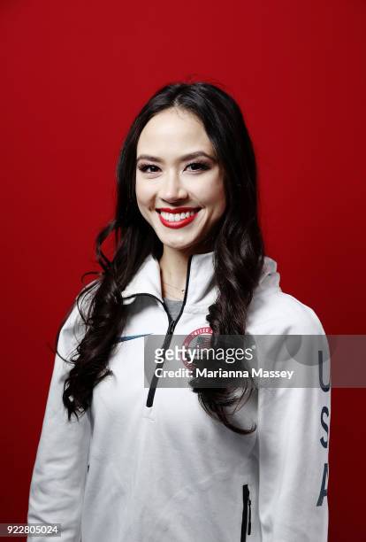 United States Figure skater Madison Chock poses for a portrait on the Today Show Set on February 21, 2018 in Gangneung, South Korea.