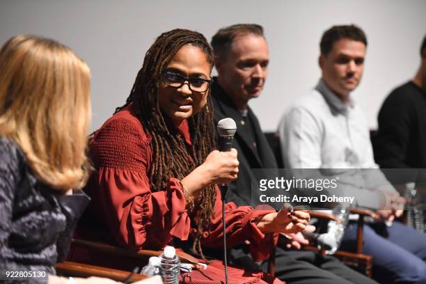 Ava DuVernay attends the Film Independent hosts Directors Close-Up Screening of "A Wrinkle In Time" at Landmark Theatre on February 21, 2018 in Los...