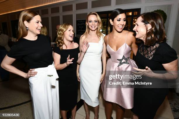 Jenna Fischer, Angela Kinsey, Heather Graham, Stephanie Beatriz, and Molly Shannon attend the after party for the premiere of Momentum Pictures'...