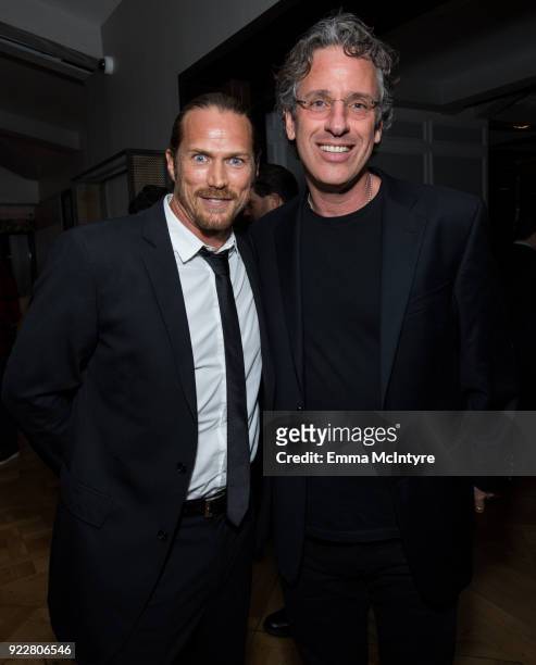 Actor Jason Lewis and producer Bill Sheinberg attend the after party for the premiere of Momentum Pictures' "Half Magic" at The London West Hollywood...