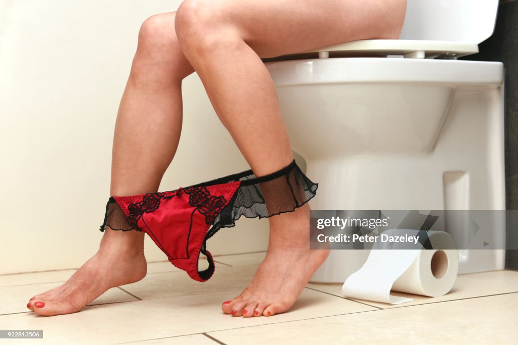 LADY ON TOILET