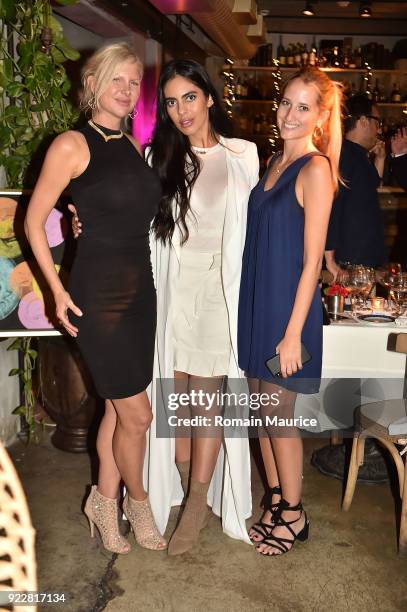 April Irene Donelson, Deyvanshi Masrani and Paige Mastrandrea attend Haute Living and One Thousand Museum celebrate cover star Josh Norman at Kiki on...