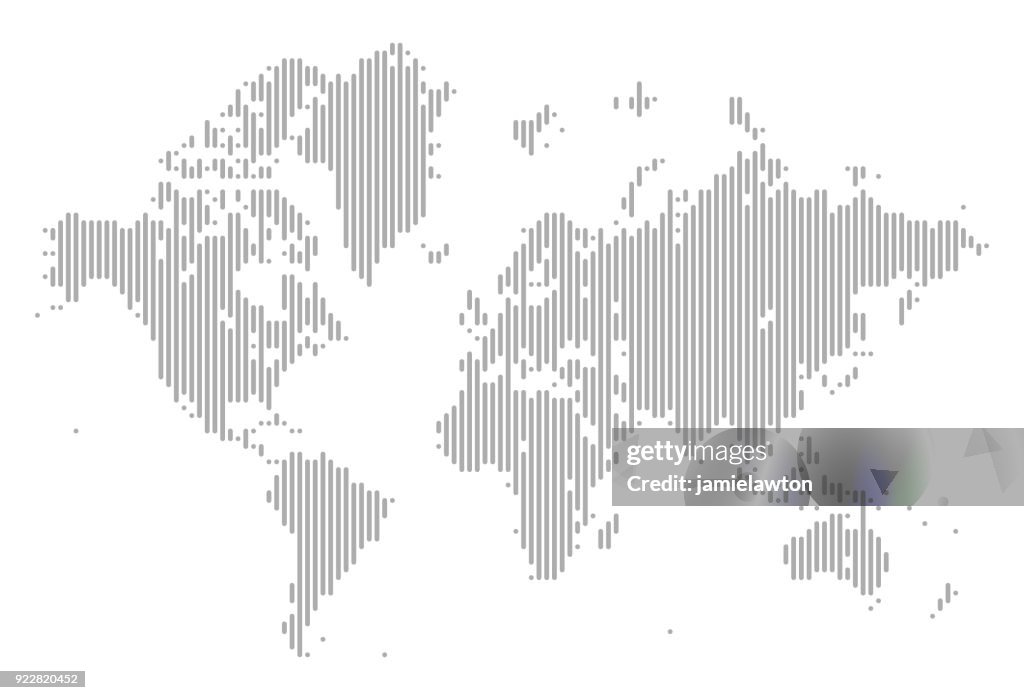 World Map Line Raster World Map Of Lines High-Res Vector Graphic - Getty Images