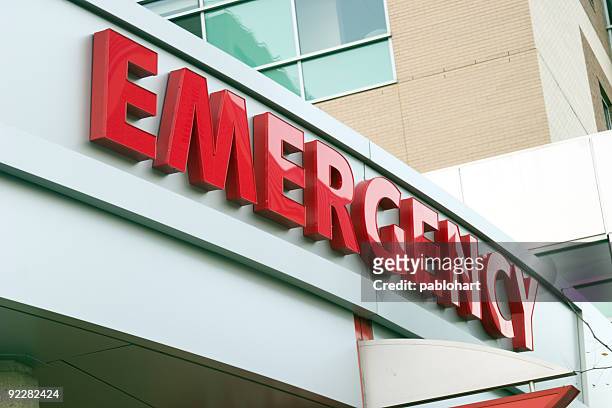close up photo of red large letters spelling emergency - accidents and disasters stock pictures, royalty-free photos & images