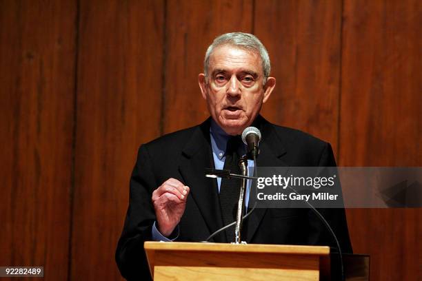 Journalist Dan Rather discusses the "Crisis of American Journalism and why we should care" at the Texas Union Ballroom at University of Texas on...