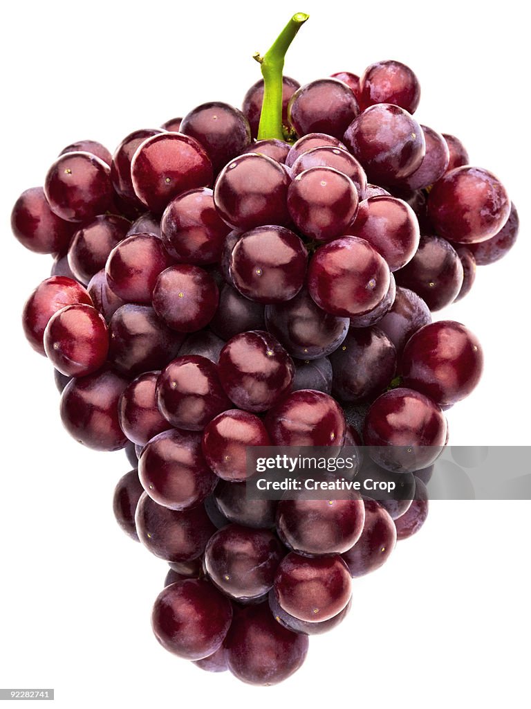 Bunch of fresh red grapes