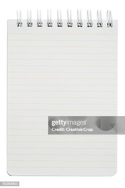 spiral bound writing pad - notitieboek stockfoto's en -beelden