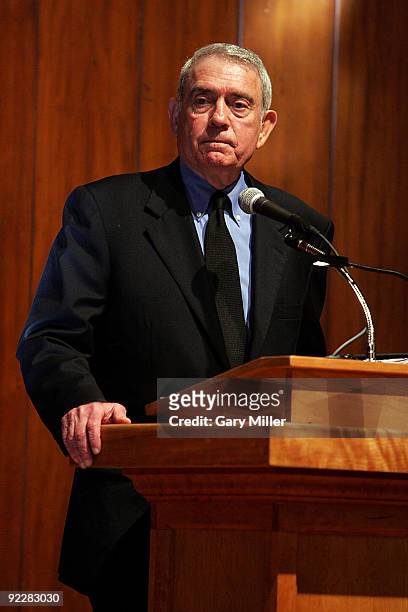 Journalist Dan Rather discusses the "Crisis of American Journalism and why we should care" at the Texas Union Ballroom at University of Texas on...