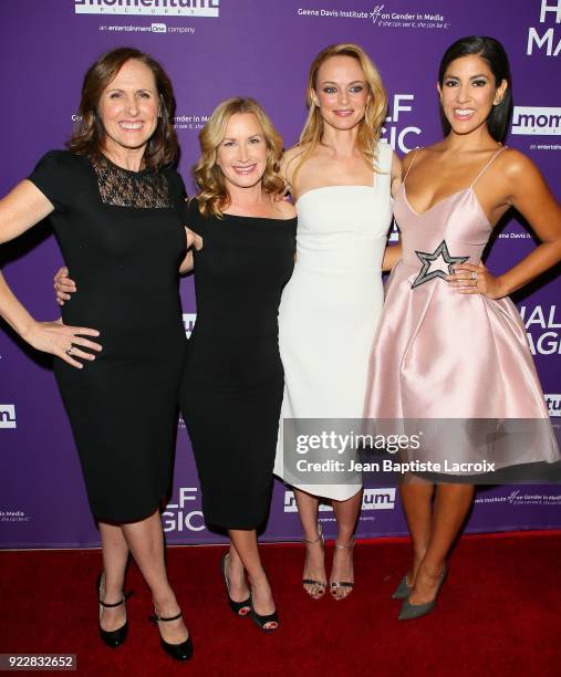 Molly Shannon, Angela Kinsey, Heather Graham and Stephanie Beatriz attend the premiere of Momentum Pictures' 'Half Magic' at The London West...