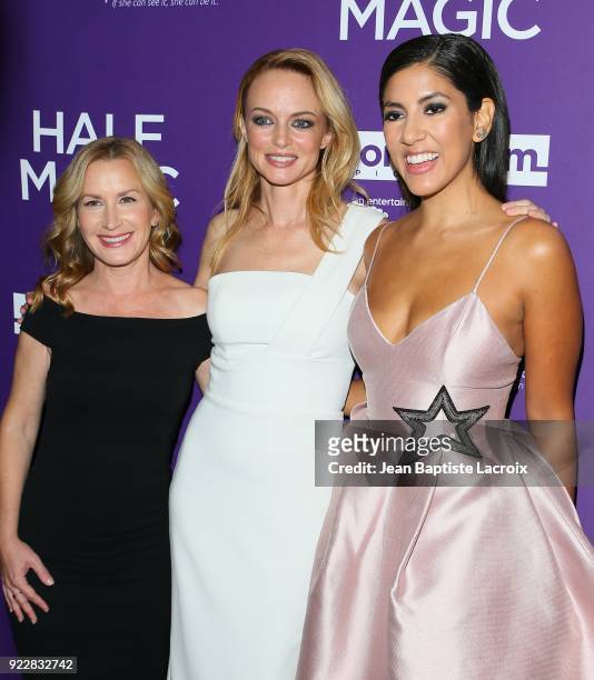 Angela Kinsey, Heather Graham and Stephanie Beatriz attend the premiere of Momentum Pictures' 'Half Magic' at The London West Hollywood on February...