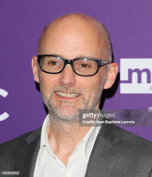 Moby attends the premiere of Momentum Pictures' 'Half Magic' at The London West Hollywood on February 21, 2018 in West Hollywood, California.