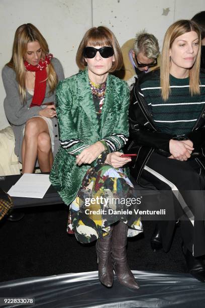 Anna Wintour attends the Max Mara show during Milan Fashion Week Fall/Winter 2018/19 on February 22, 2018 in Milan, Italy.