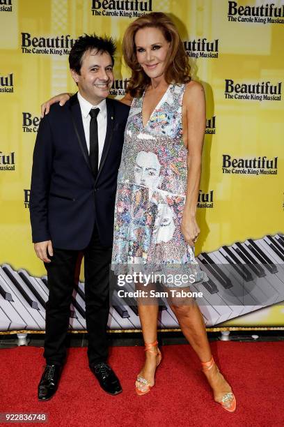 John Foreman and Rhonda Burchmore arrives ahead of the premiere of Beautiful: The Carole King Musical at Her Majesty's Theatre on February 22, 2018...