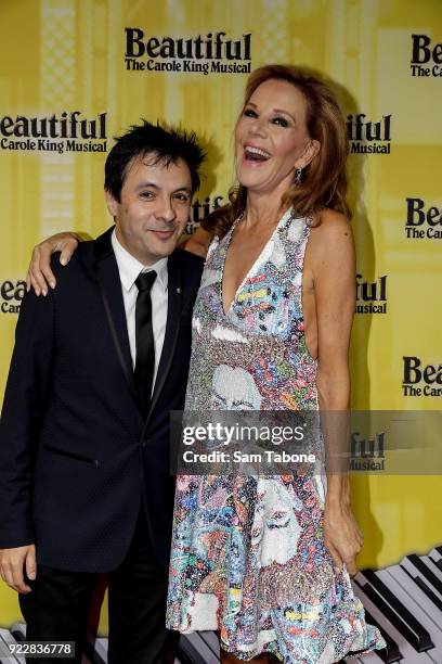 John Foreman and Rhonda Burchmore arrives ahead of the premiere of Beautiful: The Carole King Musical at Her Majesty's Theatre on February 22, 2018...