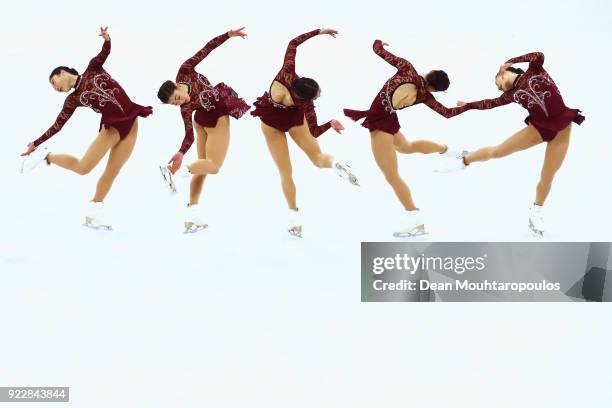 Mirai Nagasu of the United States competes during the Ladies Single Skating Short Program on day twelve of the PyeongChang 2018 Winter Olympic Games...