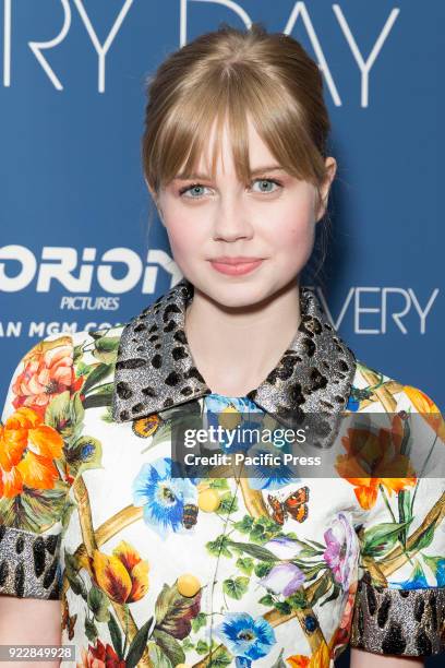 Angourie Rice wearing dress by Dolce & Gabbana attends Every Day special screening at Metrograph.