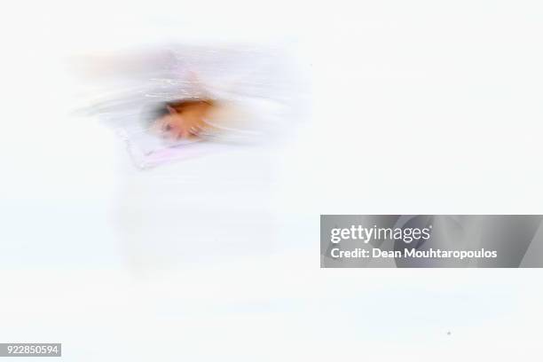 Alina Zagitova of Olympic Athlete from Russia competes during the Ladies Single Skating Short Program on day twelve of the PyeongChang 2018 Winter...