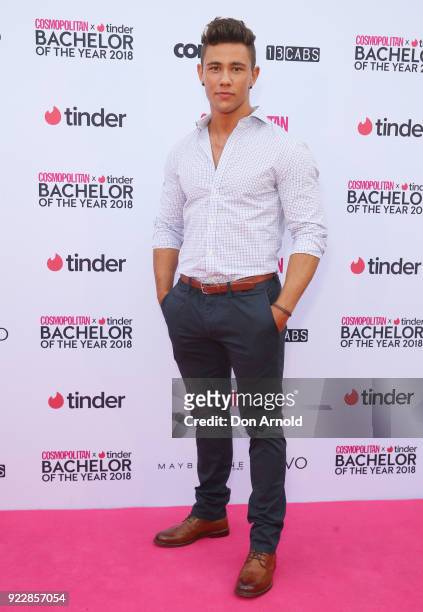 Orpheus Pledger attends the Cosmopolitan + Tinder Bachelor of the Year Awards on February 22, 2018 in Sydney, Australia.