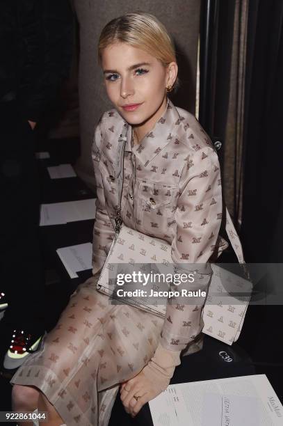 Caroline Daur attends the Max Mara show during Milan Fashion Week Fall/Winter 2018/19 on February 22, 2018 in Milan, Italy.