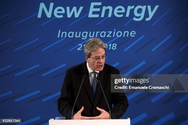 Paolo Gentiloni, Prime Minister of Italy, attends the inauguration of the new head office of Cefriel, a digital innovation and design shop on...