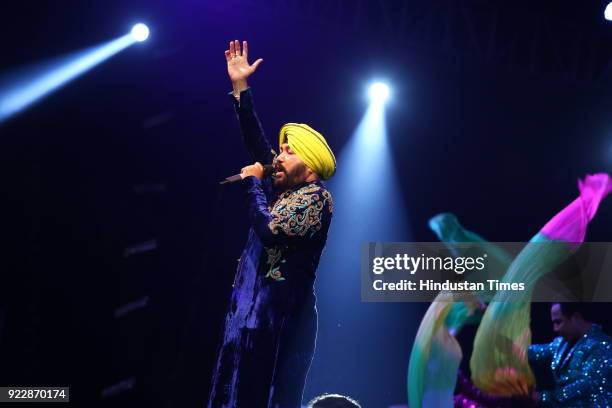 Bollywood singer Daler Mehndi during Alavish, star-studded event hosted by real estate company Saya Homes, as they announced the launch of their Saya...