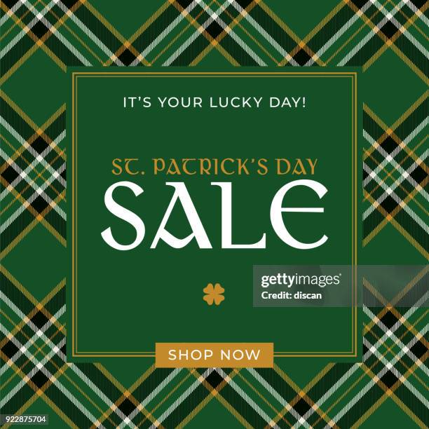 illustrations, cliparts, dessins animés et icônes de jour vente fond de la st.patrick pour la publicité, des bannières, des dépliants et des prospectus - style celte