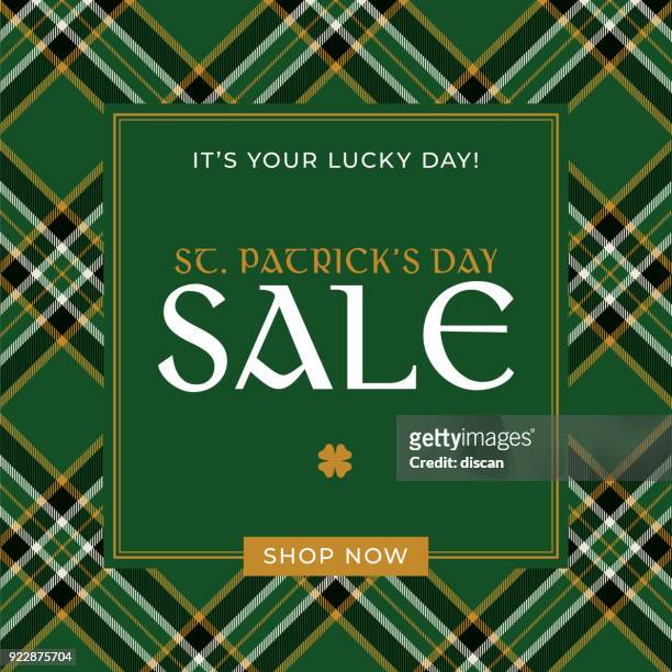 st.patrick's day sale background for advertising, banners, leaflets and flyers - ireland stock illustrations