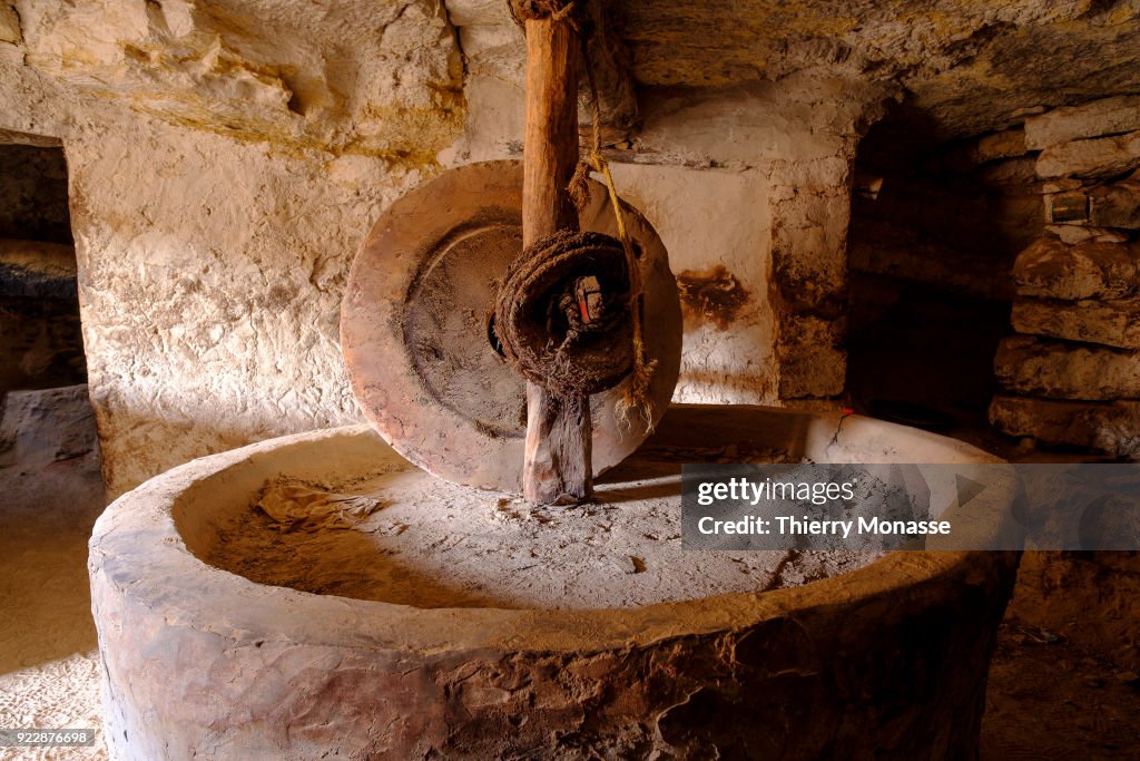 Oil mill in Douiret a ruined Berber village
