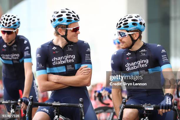 4th Abu Dhabi Tour 2018 / Stage 2 Start / Joonas Henttala of Finland / Charles Planet of France / Yas Mall - Yas Beach / Yas Island Stage / Ride to...