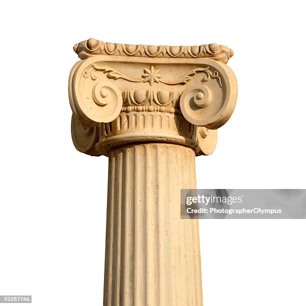 isolated greek column - corinthian column stock pictures, royalty-free photos & images