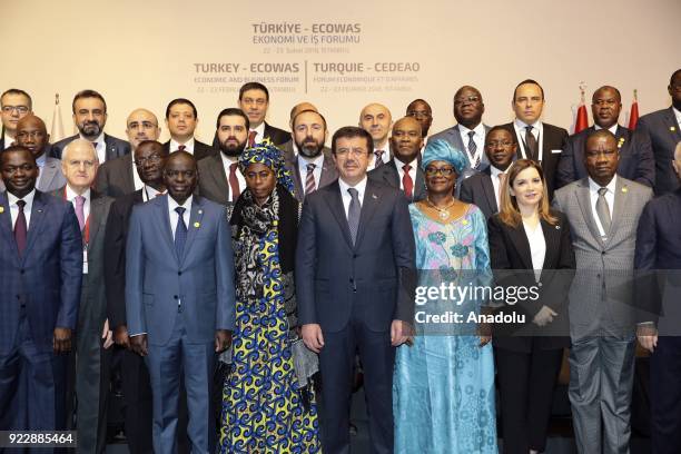 Turkish Economy Minister Nihat Zeybekci , Minister of Economy, Finance and Development of Burkina Faso, Rosine Sori-Coulibaly , ECOWAS Commissioner...