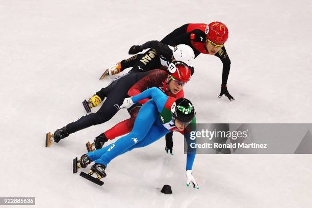 Arianna Fontana of Italy leads her Ladies 1000m Short Track Speed Skating Quarter Final on day thirteen of the PyeongChang 2018 Winter Olympic Games...