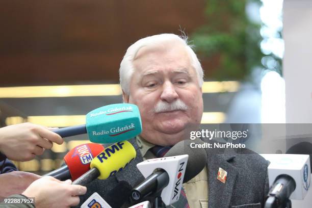 Former President of Poland Lech Walesa is seen in his office in Gdansk, Poland on 22 February 2018 Lech Walesa and Civic Platform leader Grzegorz...