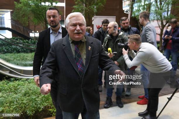 Former President of Poland Lech Walesa is seen in his office in Gdansk, Poland on 22 February 2018 Lech Walesa and Civic Platform leader Grzegorz...